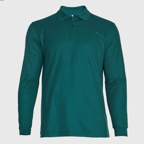 Polera Pique T/C Ml Hombre Verde