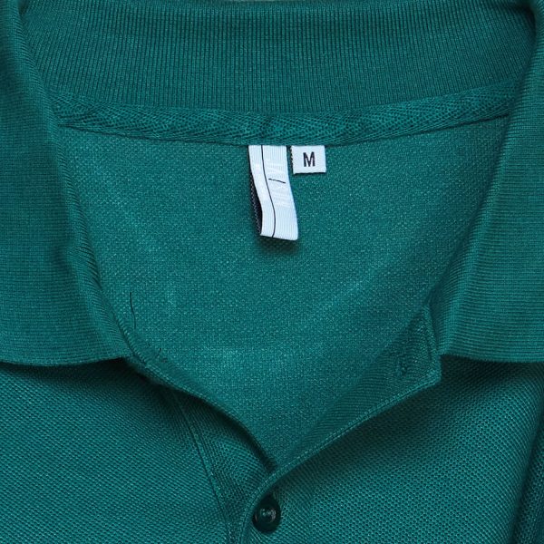 Polera Pique T/C Ml Hombre Verde - Imagen 4