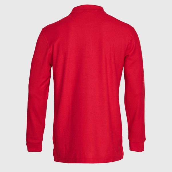 Polera Pique T/C Ml Hombre Rojo - Imagen 3