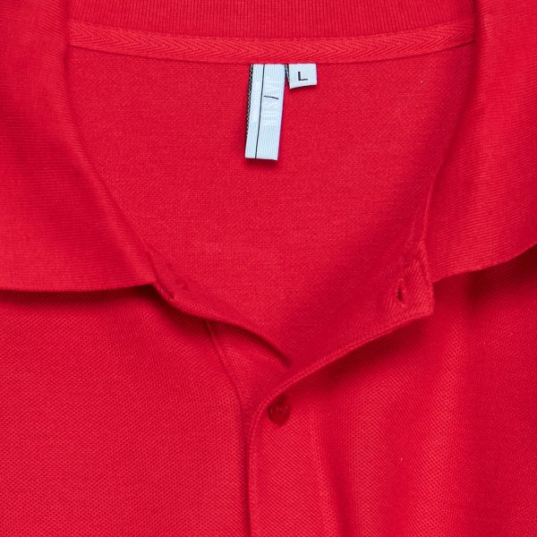 Polera Pique T/C Ml Hombre Rojo - Imagen 4