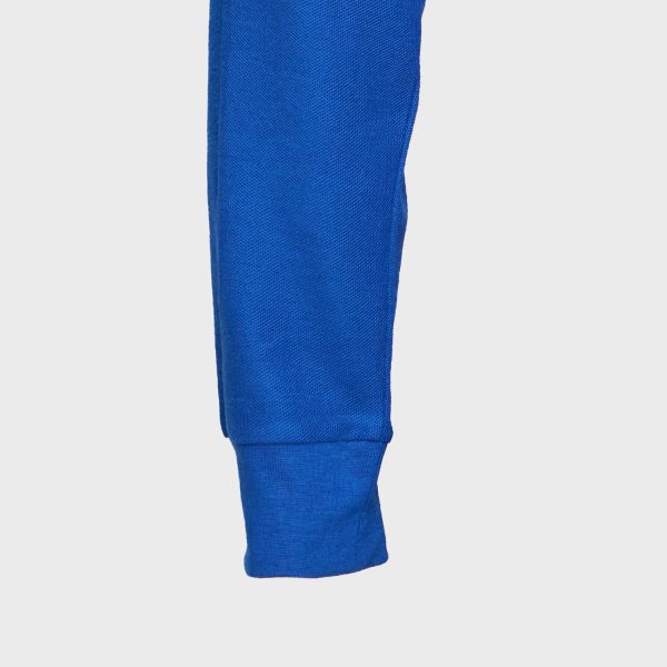 Polera Pique T/C Ml Hombre Azul francia - Imagen 5