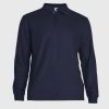 Polera Pique T/C Ml Hombre Azul Marino
