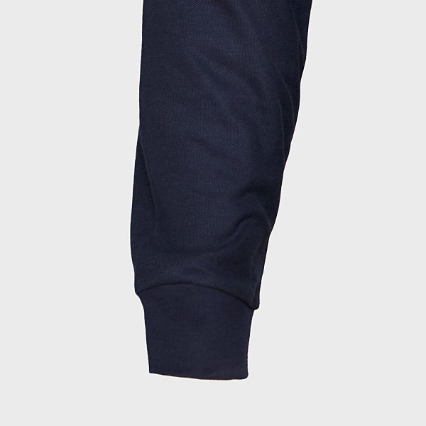Polera Pique T/C Ml Hombre Azul Marino - Imagen 5