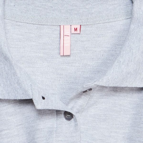 Polera Pique T/C Ml Mujer Gris - Imagen 4