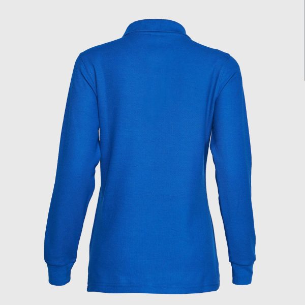 Polera Pique T/C Ml Mujer Azul Francia - Imagen 3